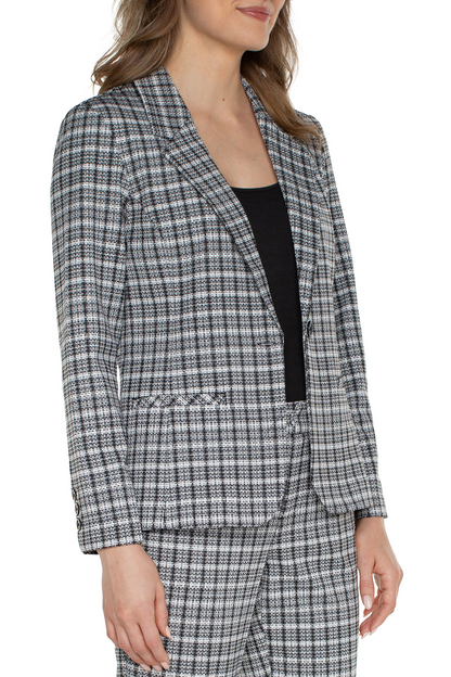 Black and White Plaid Blazer