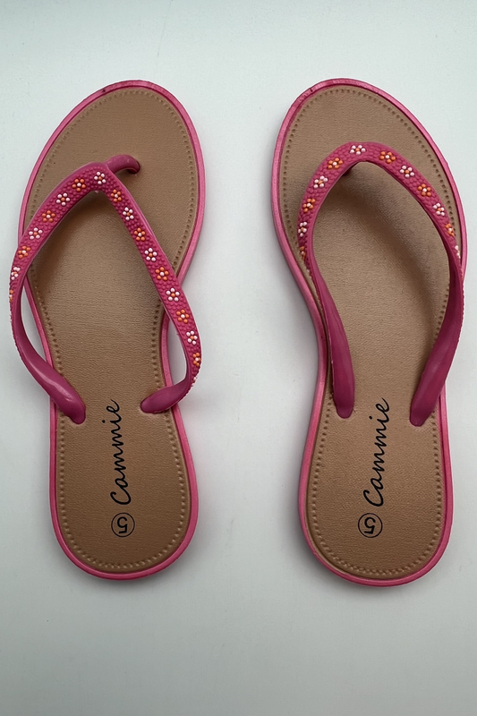 Womens Cammie Flower Flat Sandals