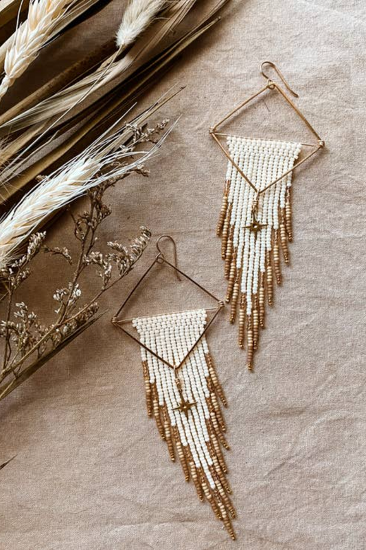 Starlight Set Hand Beaded Earrings