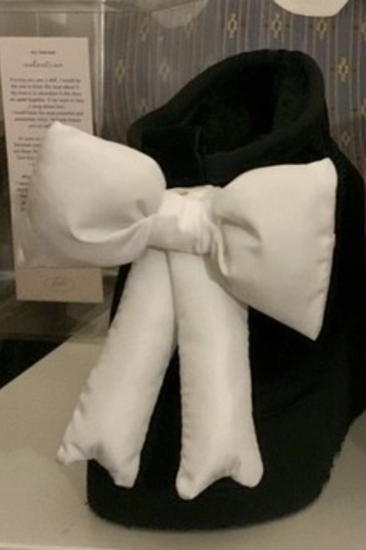 White Bow Shoe Charm