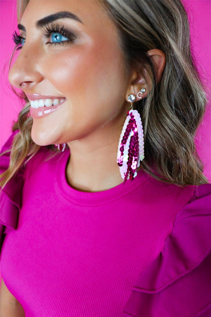 Sequin Tassel Earrings