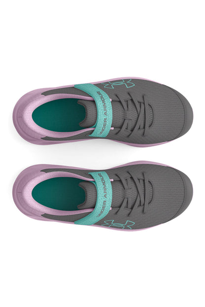 Under Armour Girls' Pre-School UA Pursuit 3 AC Big Logo Running Shoes