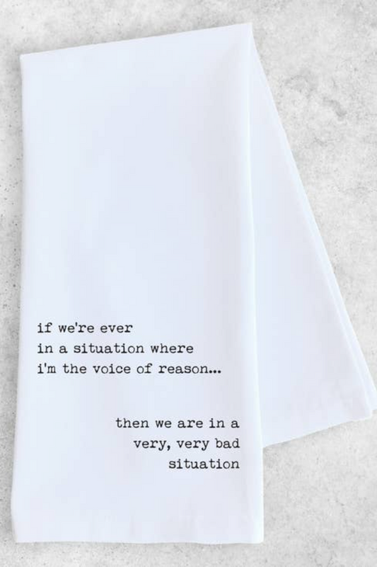 Voice of Reason - Funny Tea Towel
