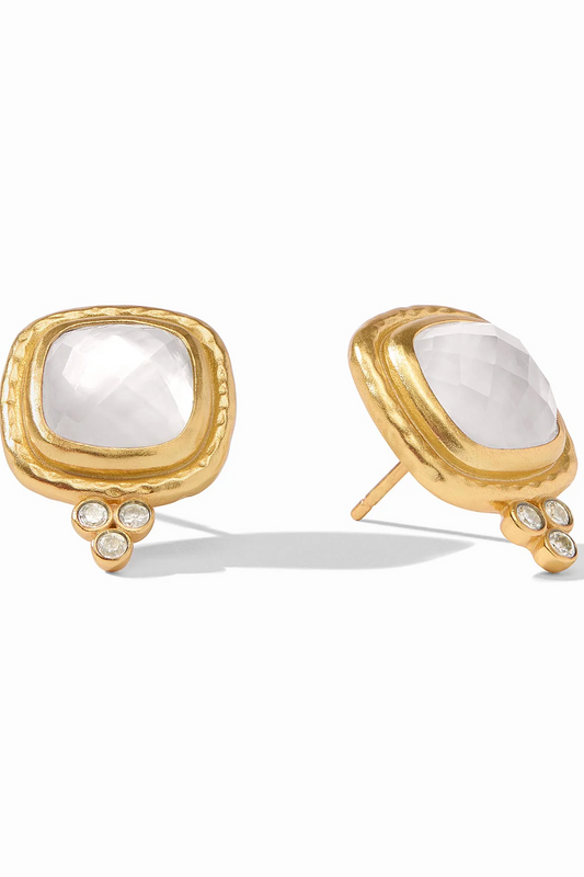 Tudor Stud Earrings-Pierced