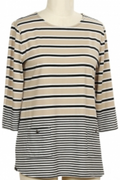 3/4 Slv YD Eng Stripe Top - Pink only