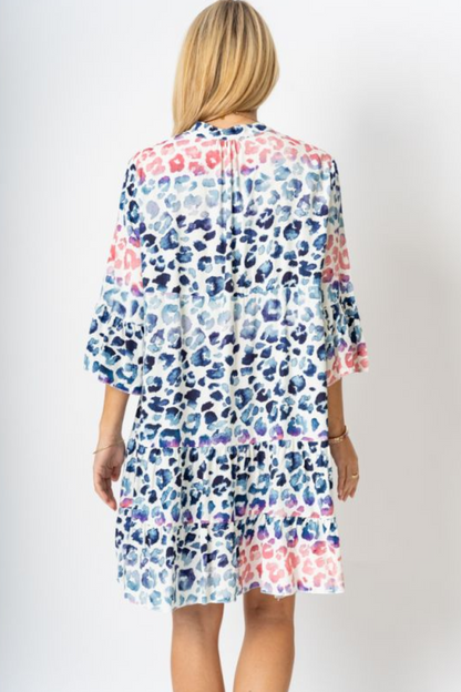 Baby Doll Cheetah Print Multi-Color Dress