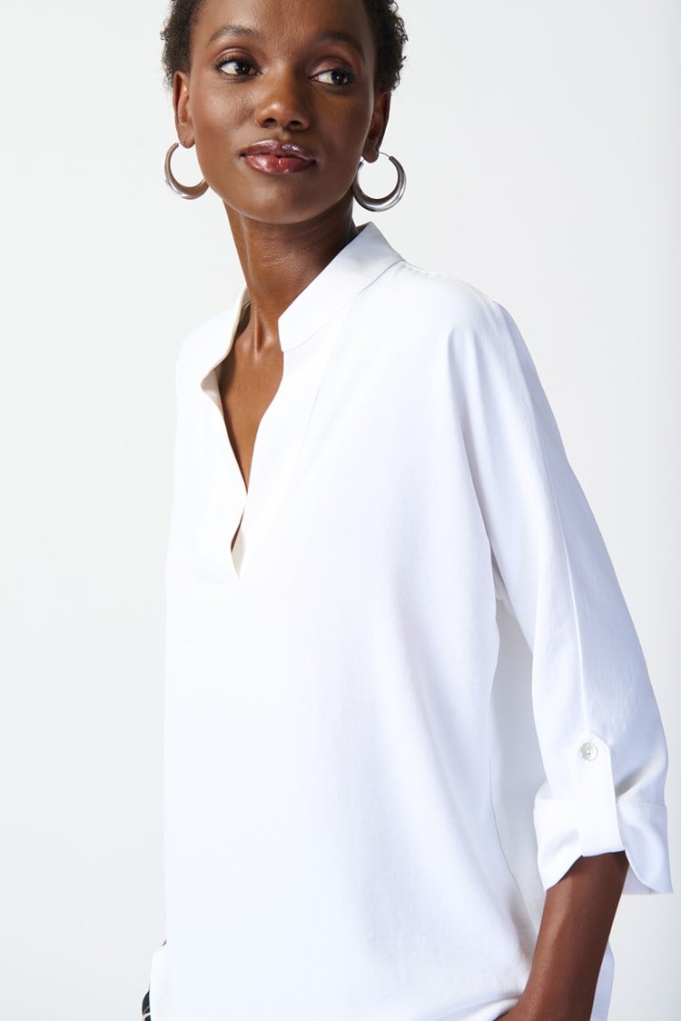 Woven Boxy Top with Dolman Sleeves- Vanilla