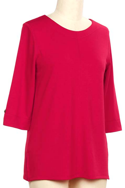 3/4 Slv Kendyl Solid Top