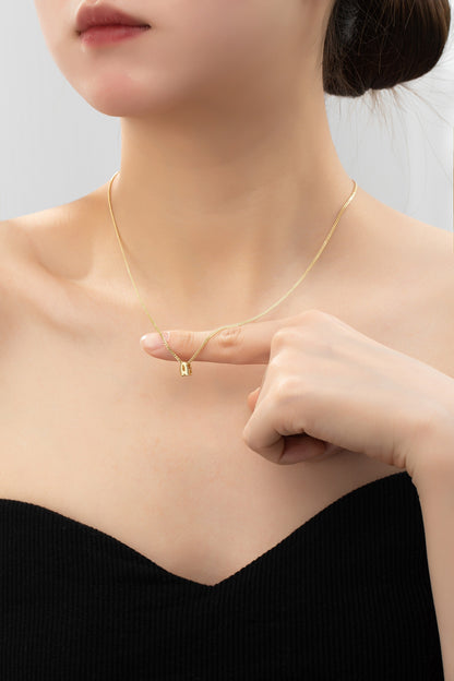 Stainless bubble/balloon letter initial necklace