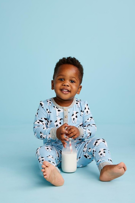 Blue Cow Pj Set