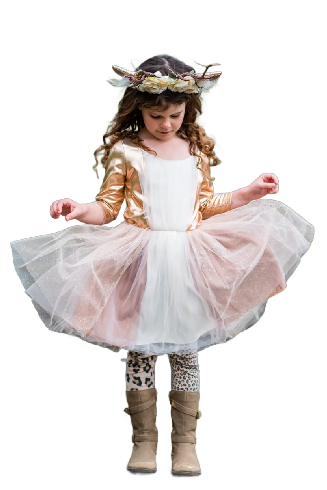 Woodland Deer Dress with Headpiece