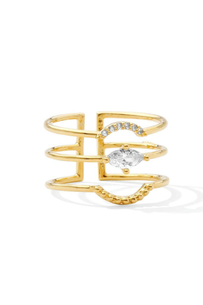 Triple Glimmer Ring