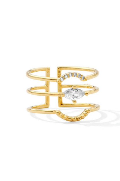 Triple Glimmer Ring