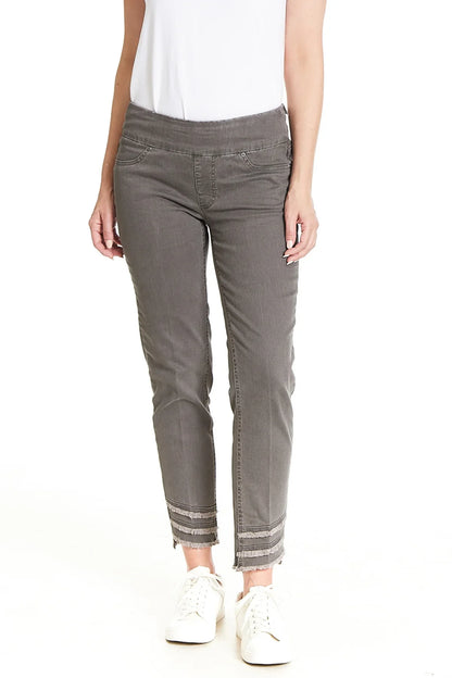 Asymmetrical Hem Fringe Jean