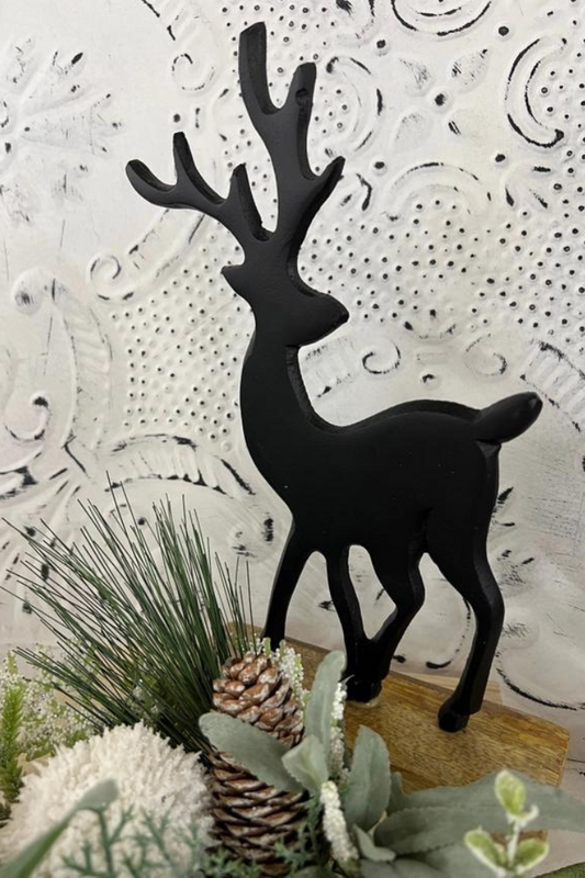 Aluminum Black Reindeer 6.25x8in