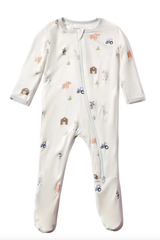 BAMBOO ZIPPERED FOOTIE
