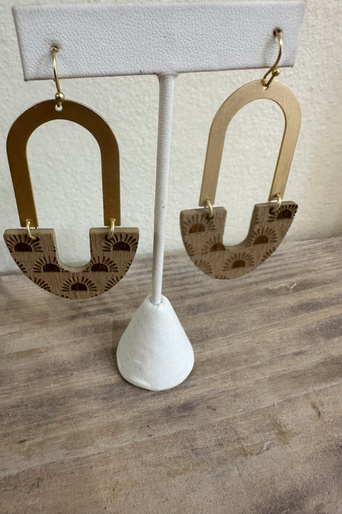 Sun Ray Dangle Earrings