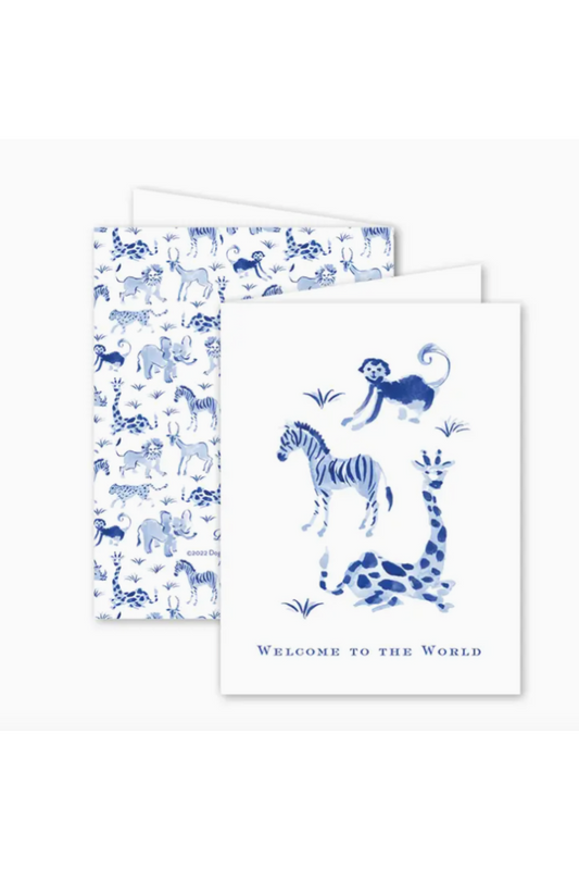 BLUE SAFARI WELCOME CARD