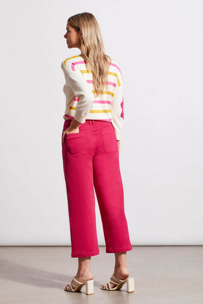 Audrey Button Fly Wide Leg Jean- Daiquiri