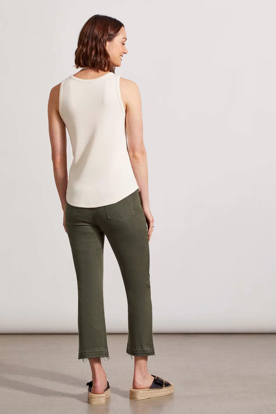 SOLID COTTON HENLEY TANK TOP