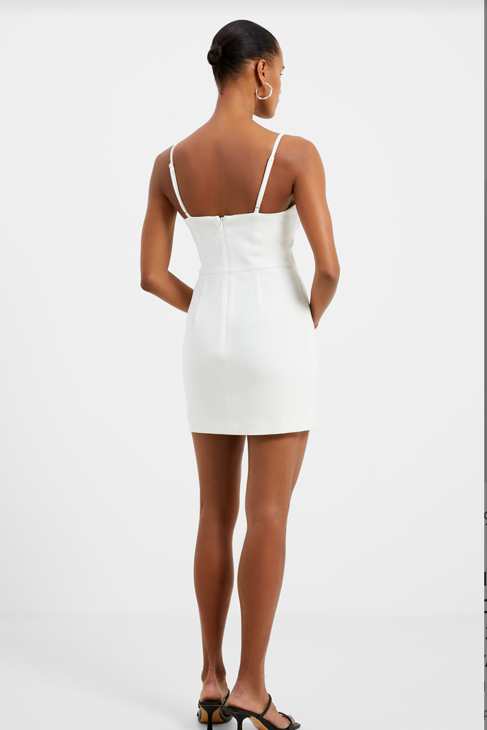Whisper Corste Neckline Dress- Summer White