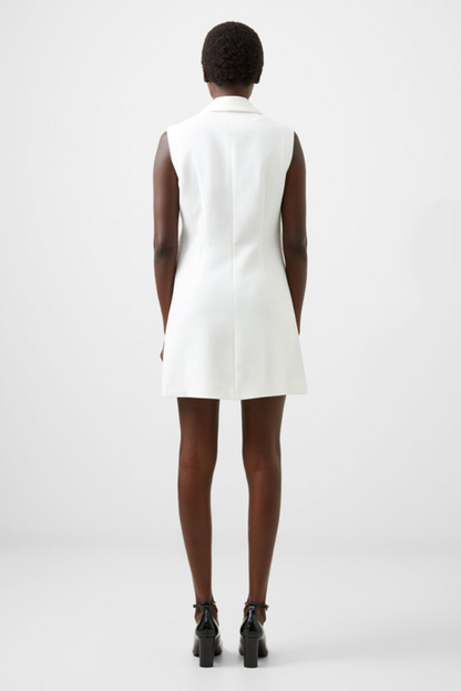 Whisper Sleeveless Tux Dress- Summer White