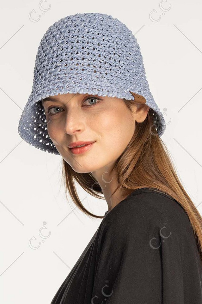 C.C Solid Knit Bucket Hat