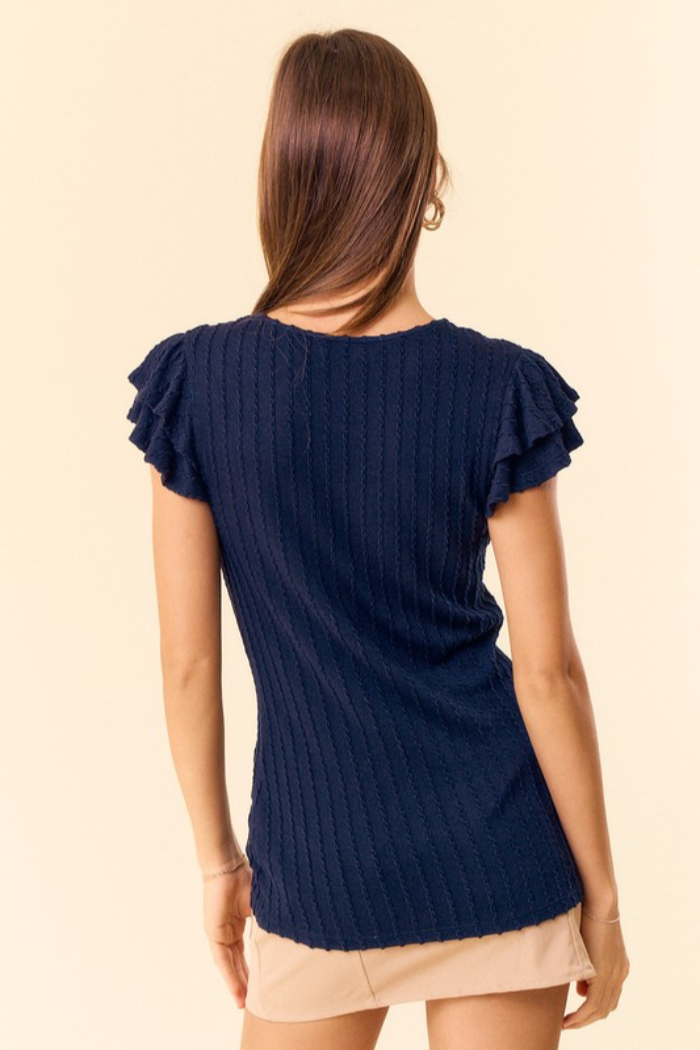 Butterfly Cap Sleeve Top