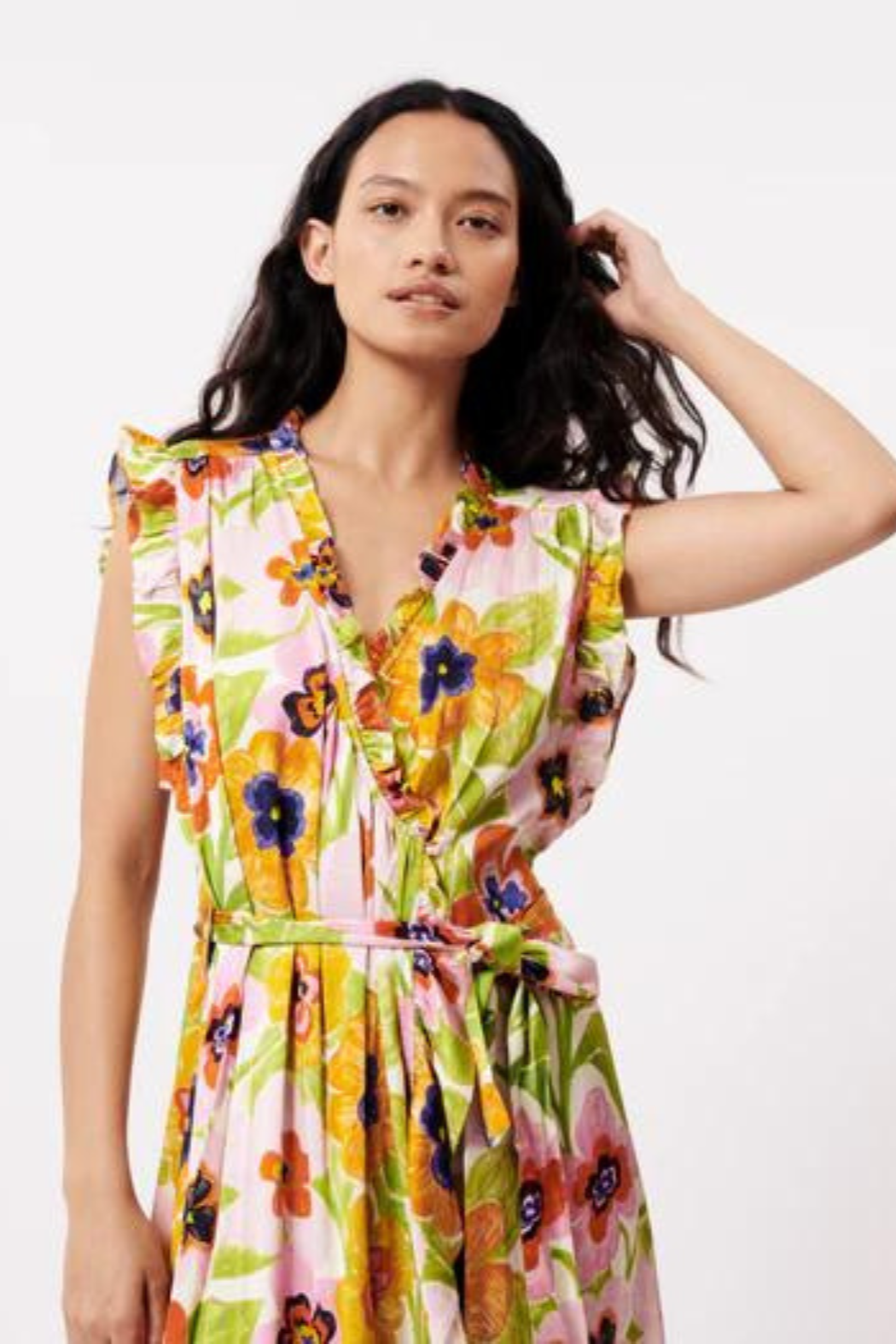 "Summer" S/L Wrap Front Dress