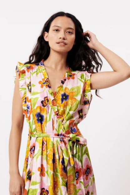 "Summer" S/L Wrap Front Dress