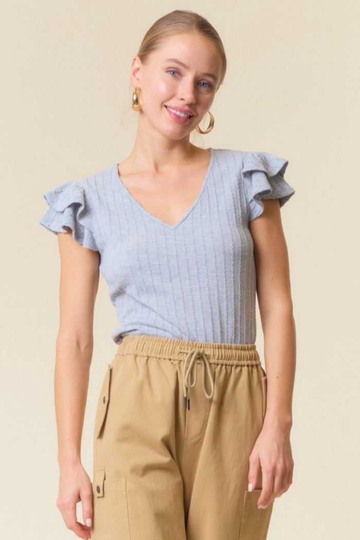 Butterfly Cap Sleeve Top