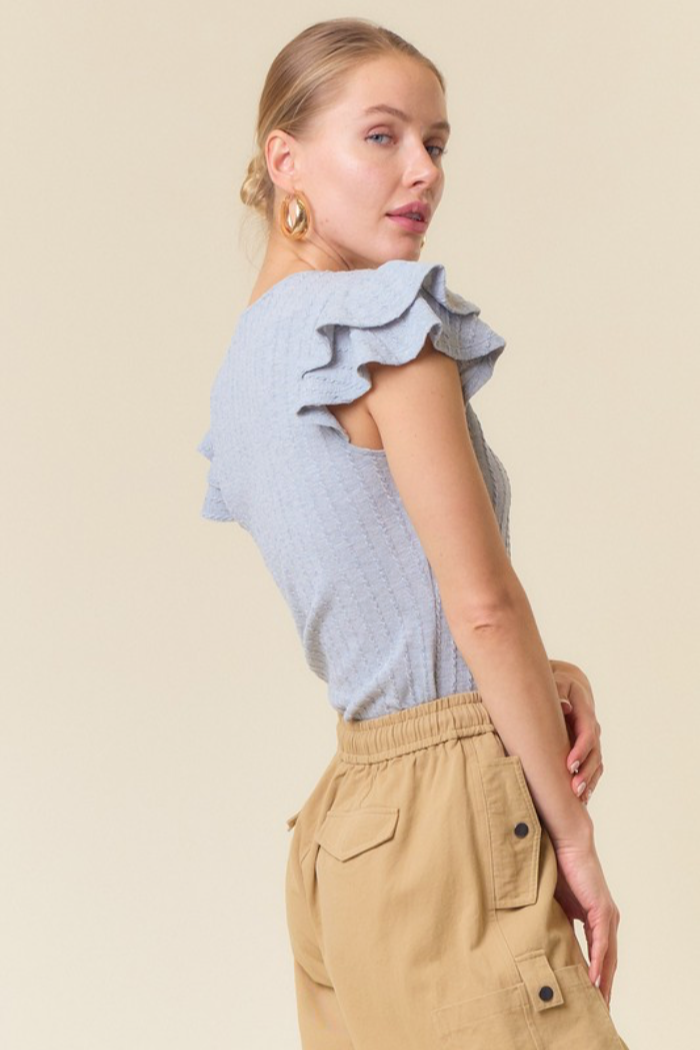 Butterfly Cap Sleeve Top