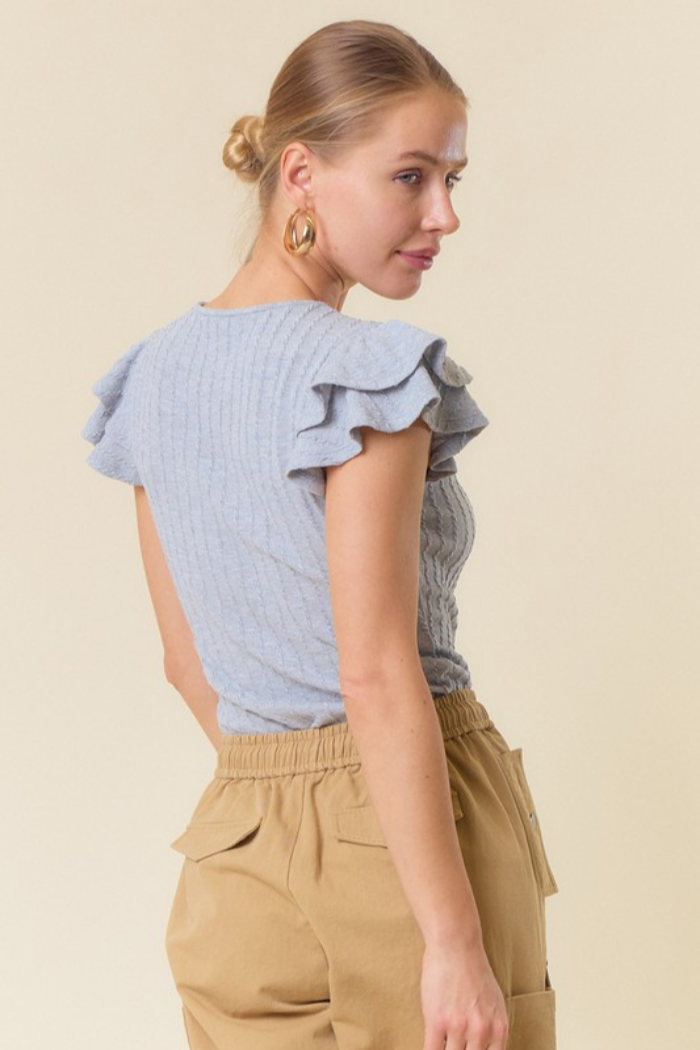 Butterfly Cap Sleeve Top