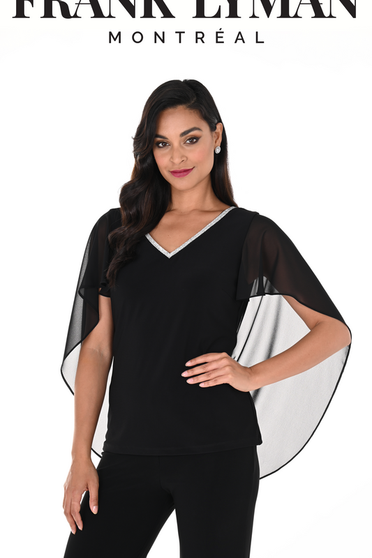 Black Sheer Top