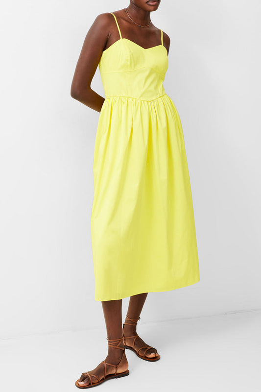 Poplin Strappy Midi Dress
