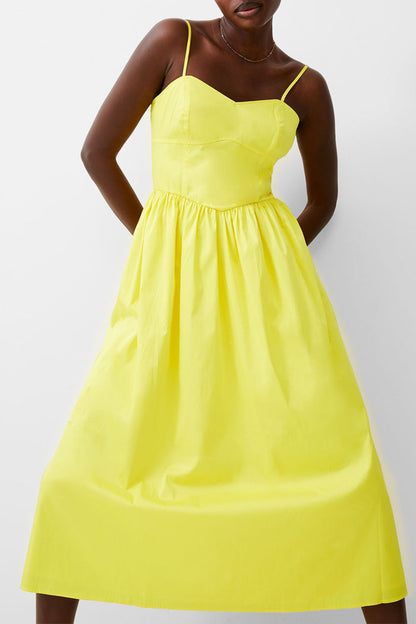 Poplin Strappy Midi Dress