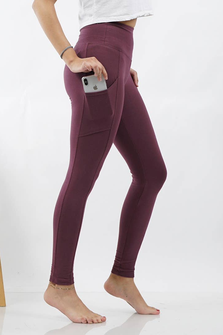 Wide Waistband Leggings With Pockets