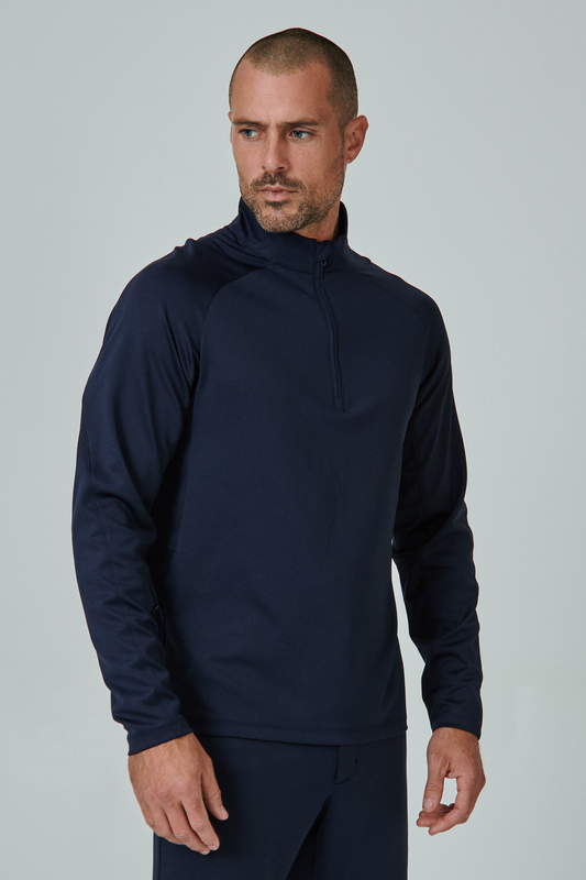 A Game Quarter Zip Pull Over - Navy