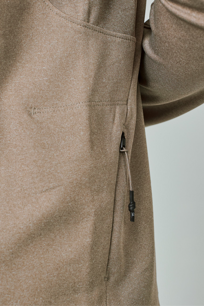 A Game Quarter Zip Pull Over - Khaki