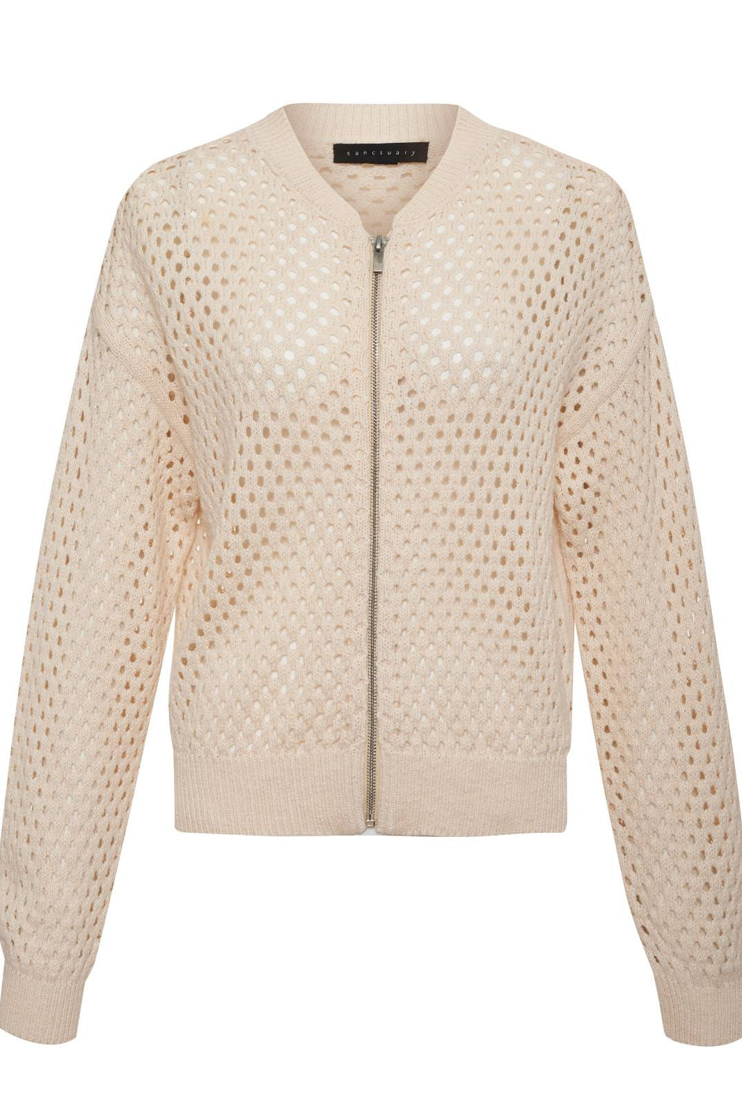 Stepping Out Bomber Sweater Jacket-Eco Natural