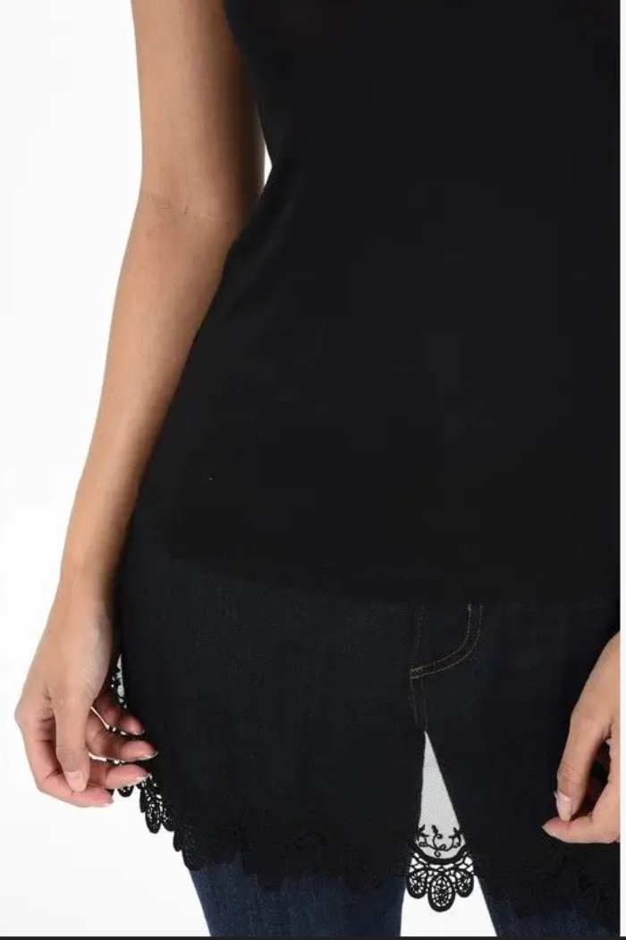 Tank Top With Lace Layer