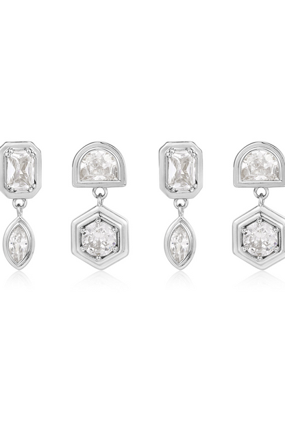 Stellar Bezel Studs Set - Silver