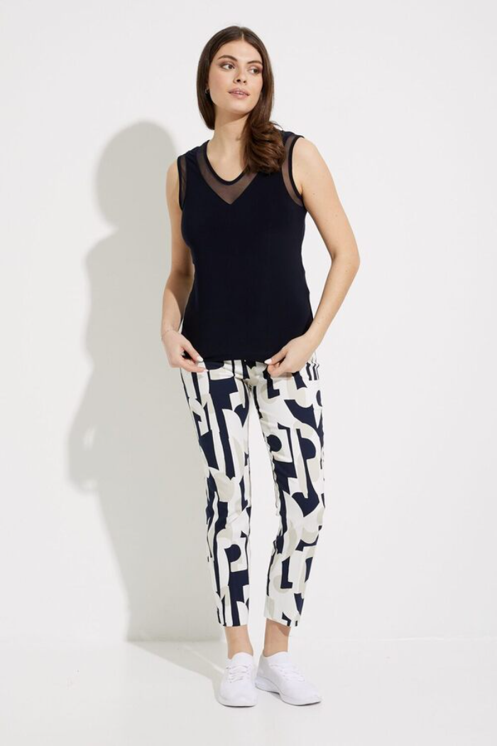 V-Neck Sleeveless Top- Black