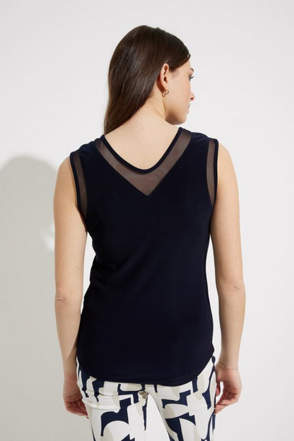 V-Neck Sleeveless Top- Black