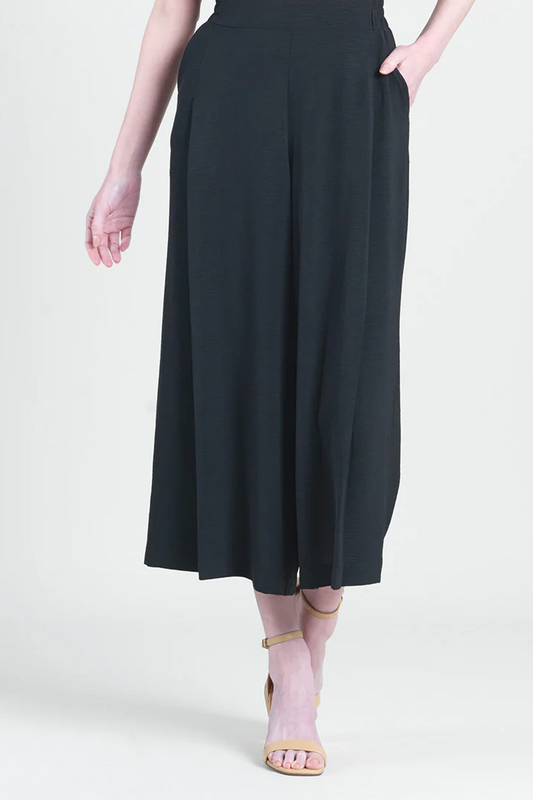 Textured Pocket Culotte Pant