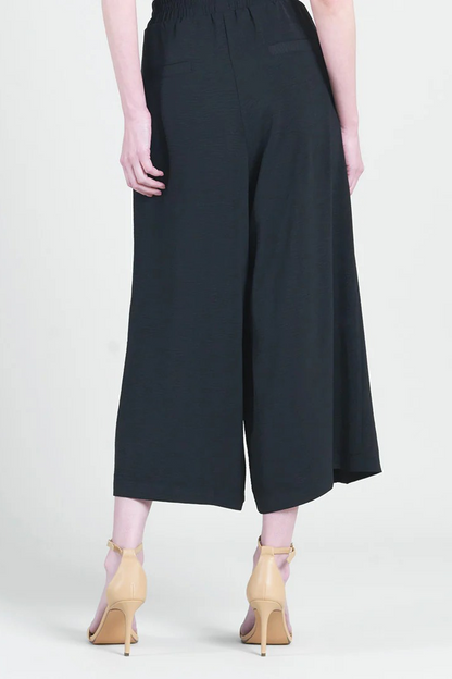 Textured Pocket Culotte Pant