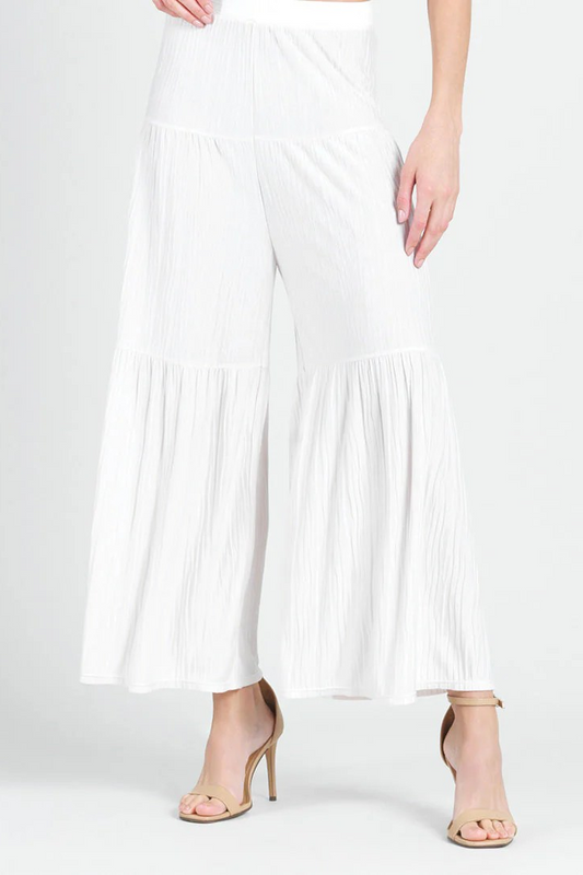 Ultra Soft Pleated Pull-On Tiered Skirtpants