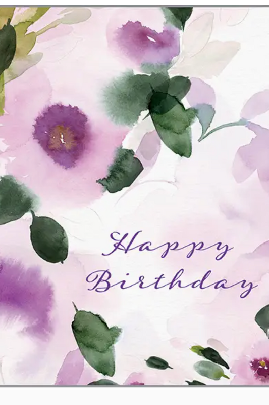 Birthday Purple Flowers