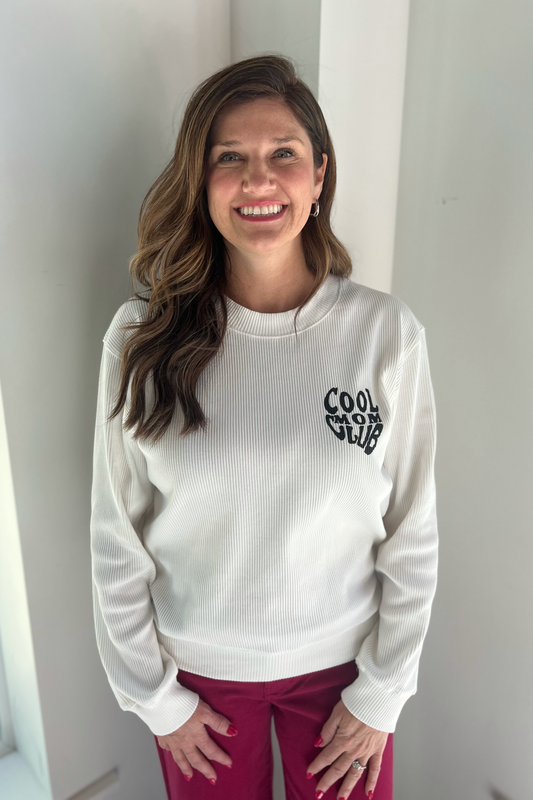 Boat House Apparel Cool Mom Club Ribbed Sweatshirt