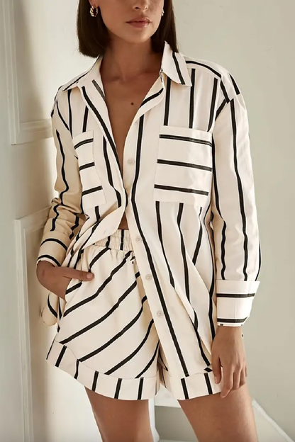 Summer Stripe Short Set